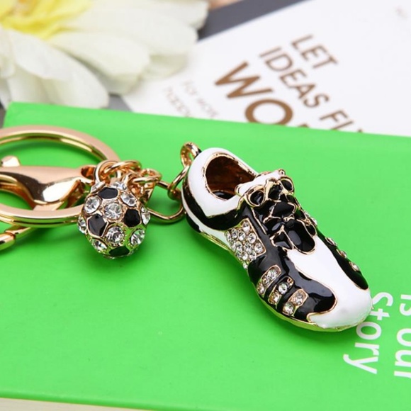 NEW Cute Sneaker Football Handbag Charm / Keychain - Picture 3 of 3